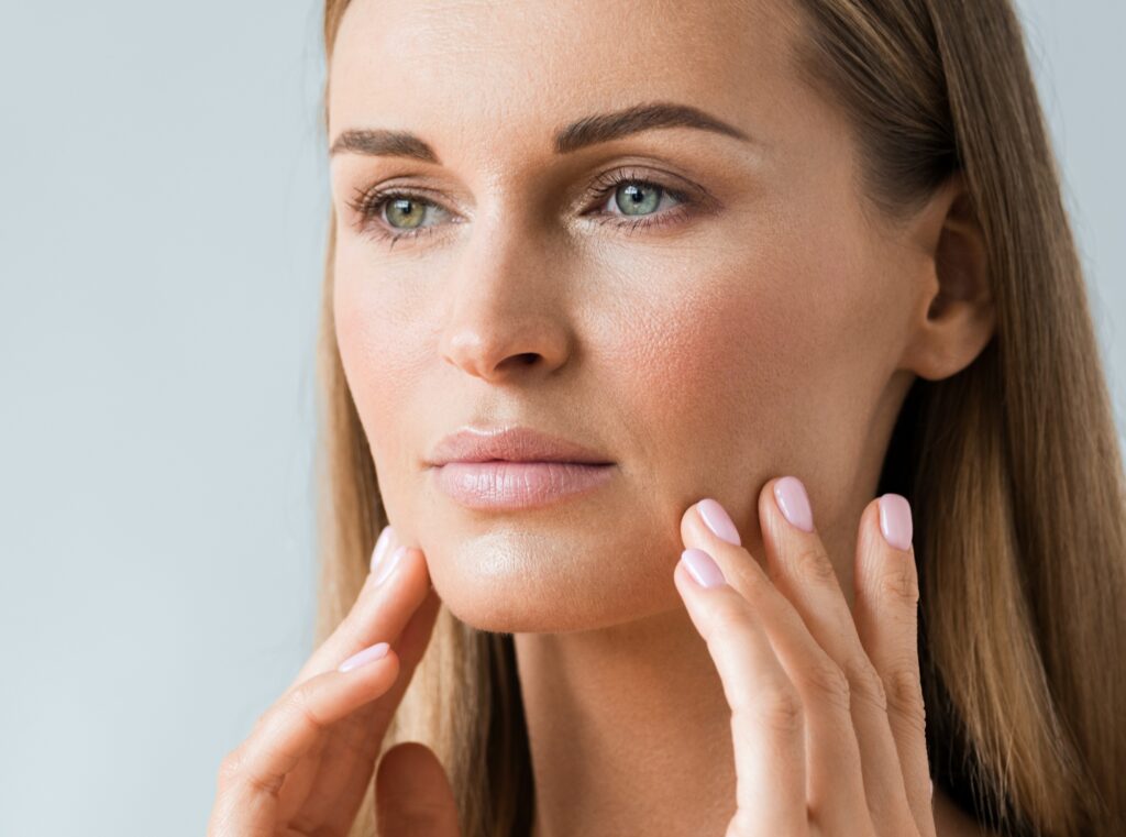 Skin care woman face healthy skin beauty